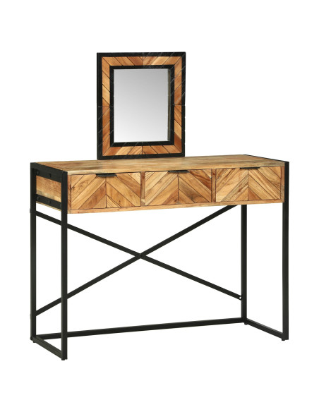 Tavolo da Trucco con cassetto Marrone 100 x 40 x 120 cm