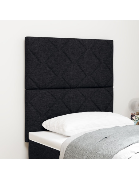 Testiera  Design a Rombi Nera 80 cm Tessuto, Testiera  Design a Rombi Nera 160 cm Tessuto