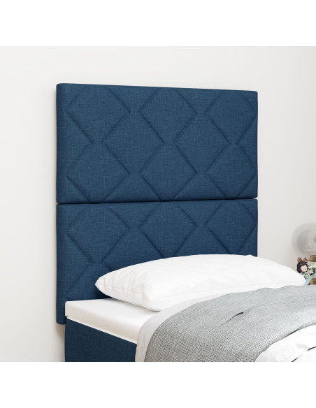Testiera  design a blocchi di diamante blu 80 cm tessuto, Testiera  design a blocchi di diamante blu 160 cm tessuto