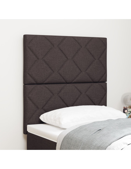 Testiera  Design a Blocchi Diamond Marrone Scuro 80 cm Tessuto, Testiera  Design a Blocchi Diamond Marrone Scuro 160 cm Tessuto