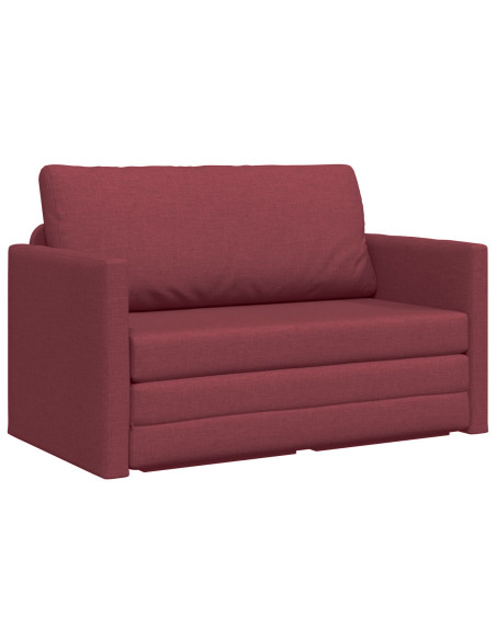 Divano letto piso 2 in 1 rosso vino 124x71x78 cm stoffa