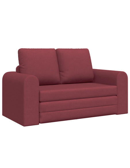 Divano Letto 2-in-1 Rosso Borgogna 148x71x83 cm Tessuto