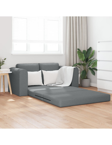 Divano Letto vitaXL 2 in 1 Grigio Scuro 148x71x83 cm Tessuto