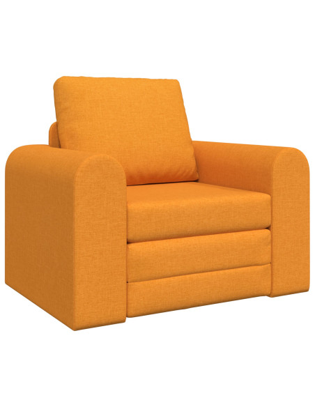 Divano Letto a Terra 2-in-1 Giallo Scuro 98x71x83 cm Tessuto
