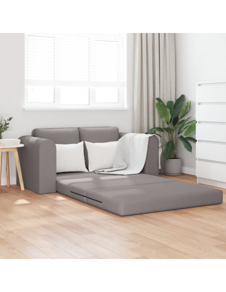 Divano Letto a Pavimento  2 in 1 Tortora 148x71x83 cm Tessuto