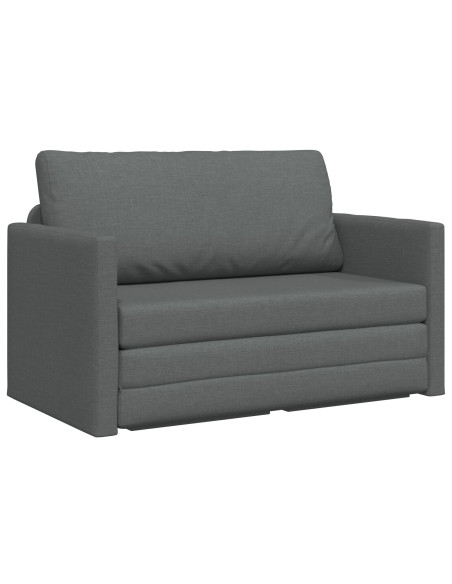 Divano letto a pavimento 2 in 1 Grigio scuro 124x71x78 cm Tessuto