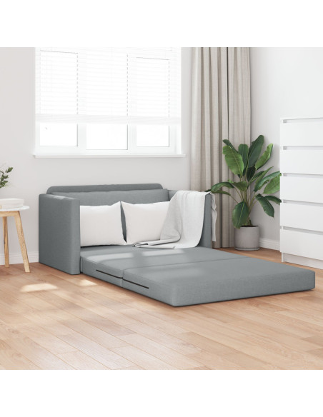 Divano Letto versione 2 in 1  Grigio Chiaro 124x71x78 cm Tessuto