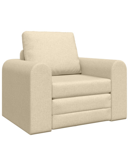 Divano Letto 2-in-1 Panna 98x71x83 cm Tappezzeria