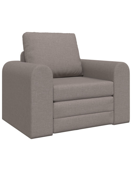 Divano Letto a Pavimento 2-in-1 Tortora 98x71x83 cm Tessuto