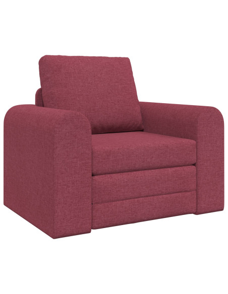 Divano Letto 2-in-1 Rosso Borgogna 98x71x83 cm Tessuto