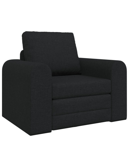 Divano Letto 2-in-1 Nero 98x71x83 cm in Tessuto