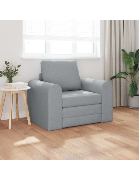 Divano Letto 2-in-1 Grigio Chiaro 98x71x83 cm Tessuto