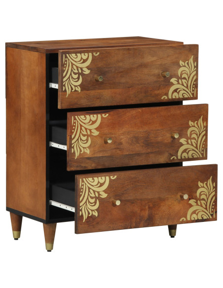 Sideboard 60x33x75 cm Legno Massello di Mango