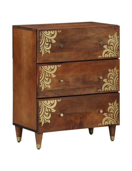 Sideboard 60x33x75 cm Legno Massello di Mango