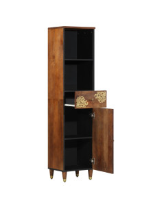 Mobile da Bagno con cassetto marrone ambrato 38 x 33 x 160 cm