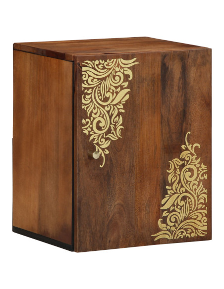 Armadio da parete per bagno  38x33x48 cm in legno massello di mango