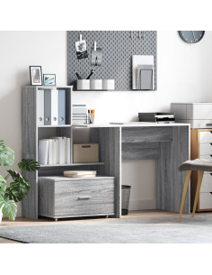 Mobile con Cassetti con ruota Grigio Sonoma 55 x 45 x 31 cm