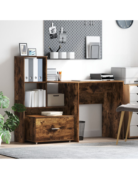 Mobile da Cassetto  Rovere Affumicato MDF con Impiallacciatura