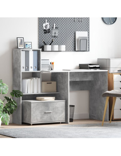 Mobile con Cassetti con ruota Grigio cemento 55 x 45 x 31 cm