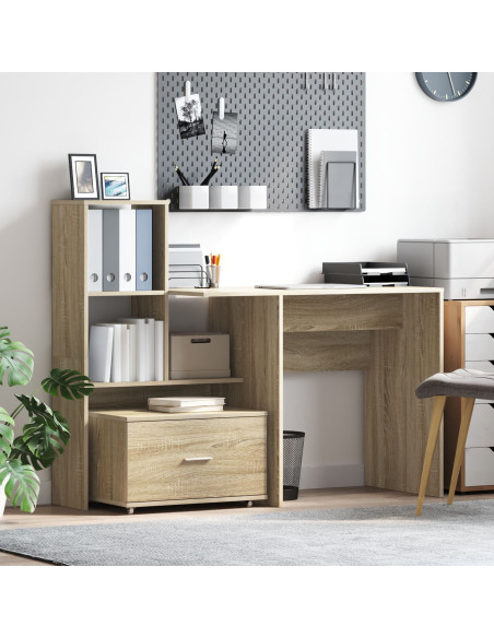 Mobile con Cassetti con ruota Rovere Sonoma 55 x 45 x 31 cm