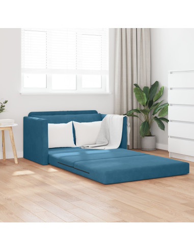 Divano letto 110cm Blu Velluto