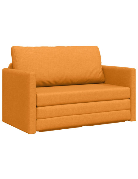 Divano letto a pavimento 2 in 1 Giallo Scuro 124x71x78 cm Tessuto