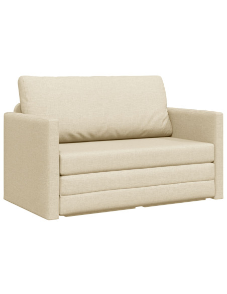 Divano Letto  2-in-1 Panna 124x71x78 cm Tessuto