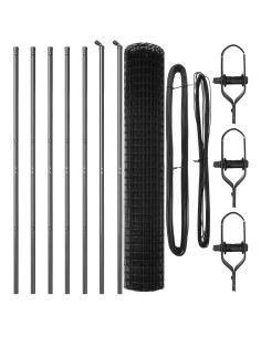 Recinzione con Posto Grigio 1,6 x 10 m Acciaio e PVC