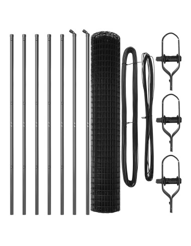 Recinzione con Posto Grigio 1,6 x 10 m Acciaio e PVC