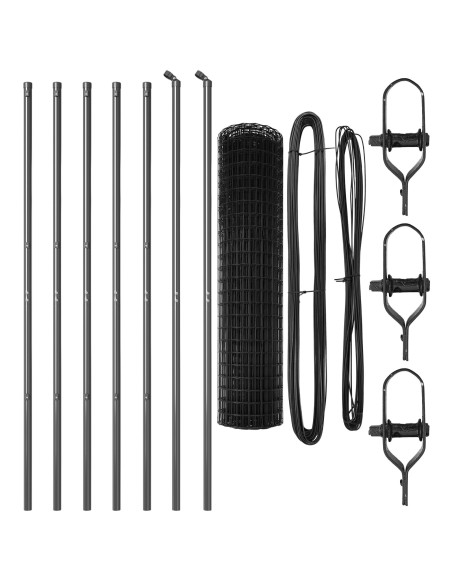 Recinzione Euro Set di 2 Grigio Metallo 25 x 1.2 m Durevole