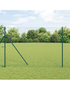 Recinzione con Posto Verde 1,6 x 10 m Acciaio e PVC