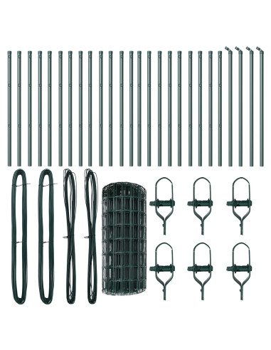 Recinzione con Posto Verde 0,6 x 50 m Acciaio e PVC