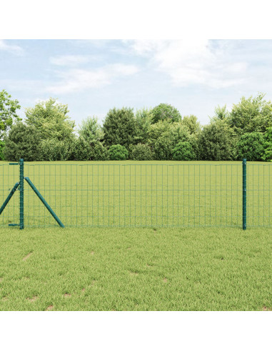 Recinzione con Posto Verde 0,4 x 50 m Acciaio e PVC