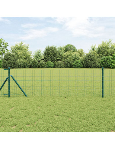 Recinzione con Posto Verde 0,6 x 50 m Acciaio e PVC