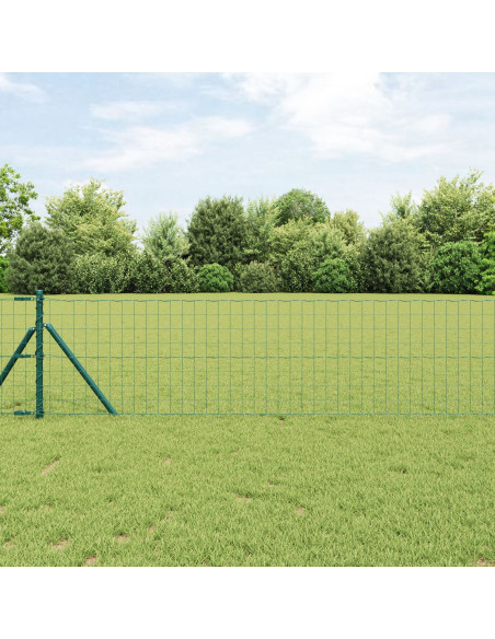 Recinzione euro  con 7 pali 0.6x10 m acciaio zincato verde