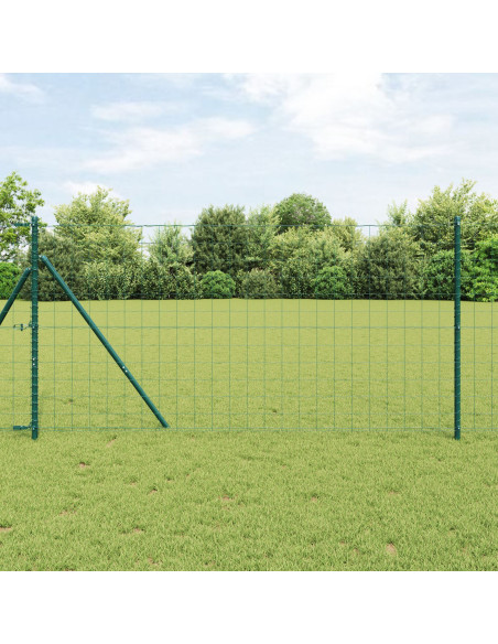 Recinzione Euro  Set di 2 Verde Metallo con rivestimento in PVC