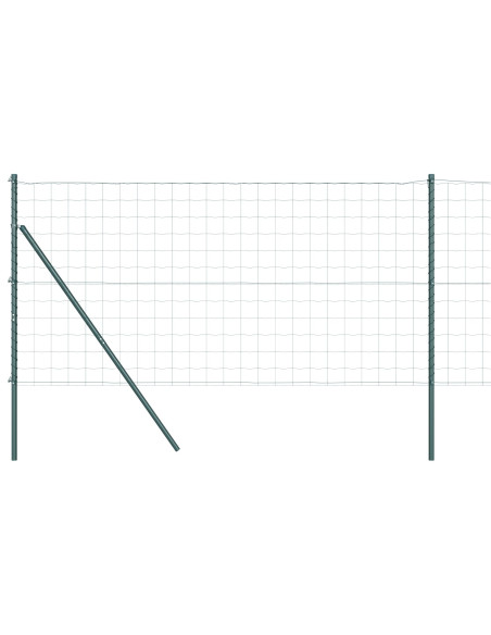 Recinzione Euro  Set di 2 Verde Metallo con rivestimento in PVC