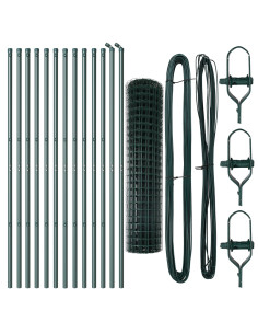 Recinzione con Posto Verde 1 x 25 m Acciaio e PVC