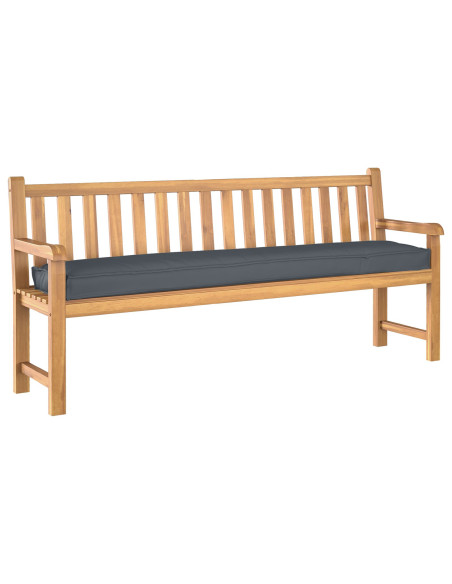 Cuscino per Panca  Antracite 180x40x8 cm in Tessuto Oxford