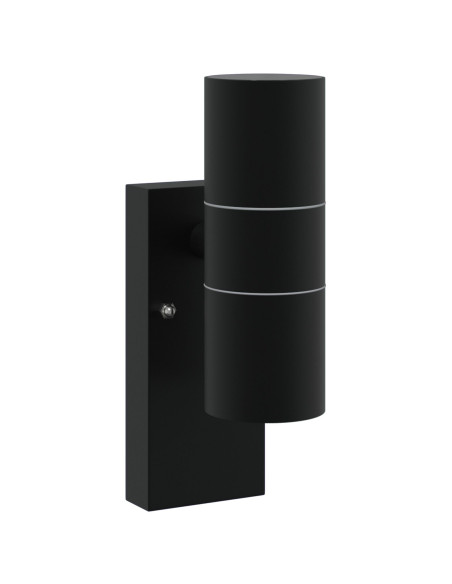 Lampada da Parete Esterno Nera Acciaio Inossidabile IP44