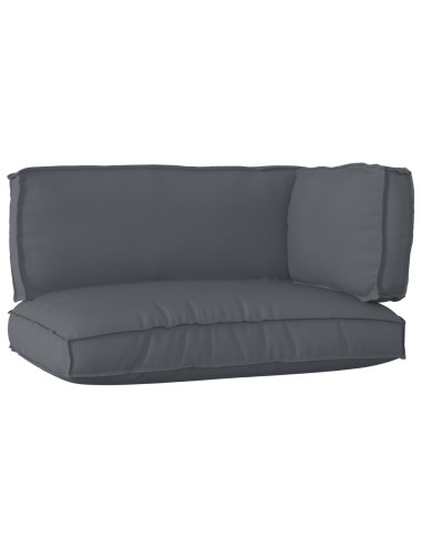 Set di Cuscini per Pallet 3 pcs Antracite Tessuto Oxford