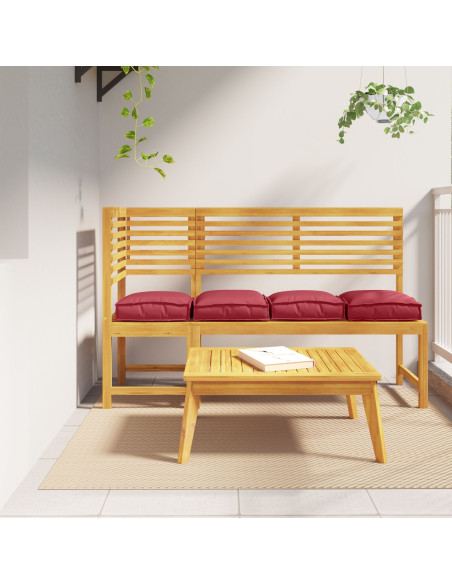 Cuscini per pallet  per seduta 4 pz Rosso vino 40x40x8 cm Tessuto Oxford