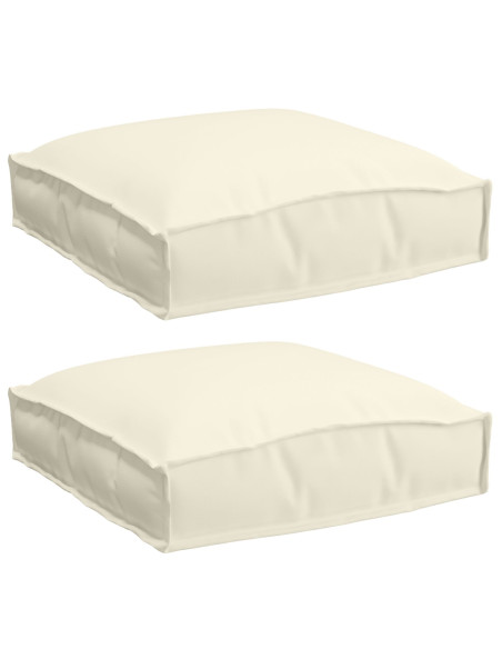 Cuscini per pallet  per seduta 2 pz Panna 40x40x8 cm Tessuto Oxford