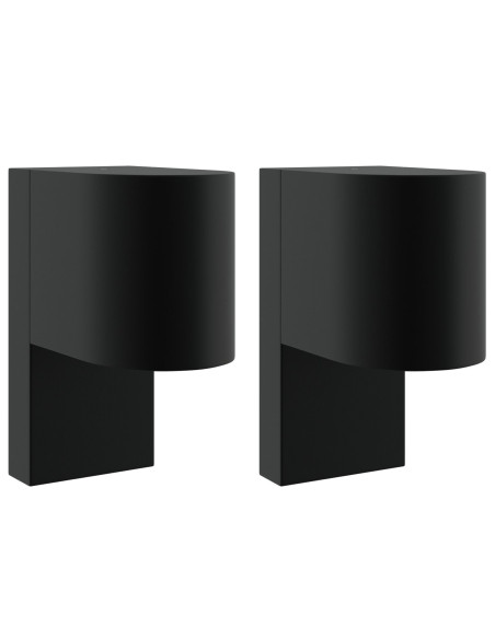 Illuminazione da Parete Esterna 2 pz Acciaio Inossidabile Nero IP44