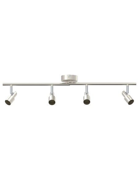 Faretto da soffitto 4 Vie Regolabili in Nickel Spazzolato GU10