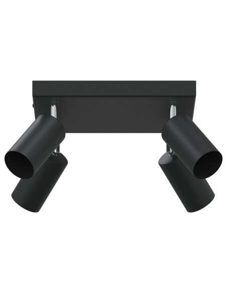 Faretto da soffitto  4 Vie Regolabile Nero GU10