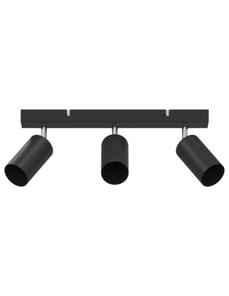 Faretto da soffitto 3 vie regolabile nero GU10 di
