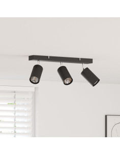 Faretto da soffitto Nero 38 x 5,5 x 16,5 cm Metallo
