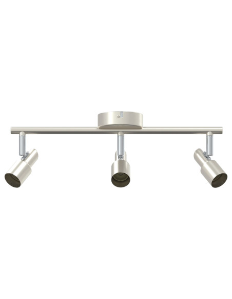 Faretto da soffitto  3 Vie Regolabile Nichel Spazzolato GU10