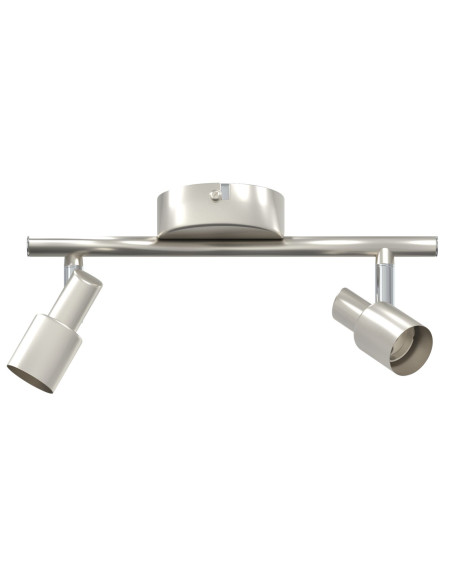 Faretto da Soffitto  2 Vie Regolabile Nickel Spazzolato GU10